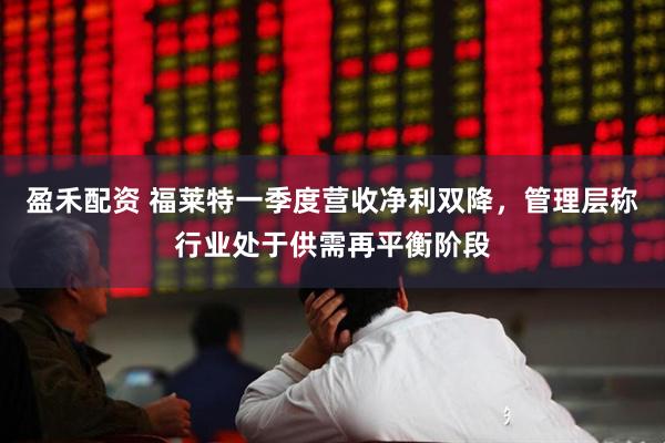 盈禾配资 福莱特一季度营收净利双降，管理层称行业处于供需再平衡阶段